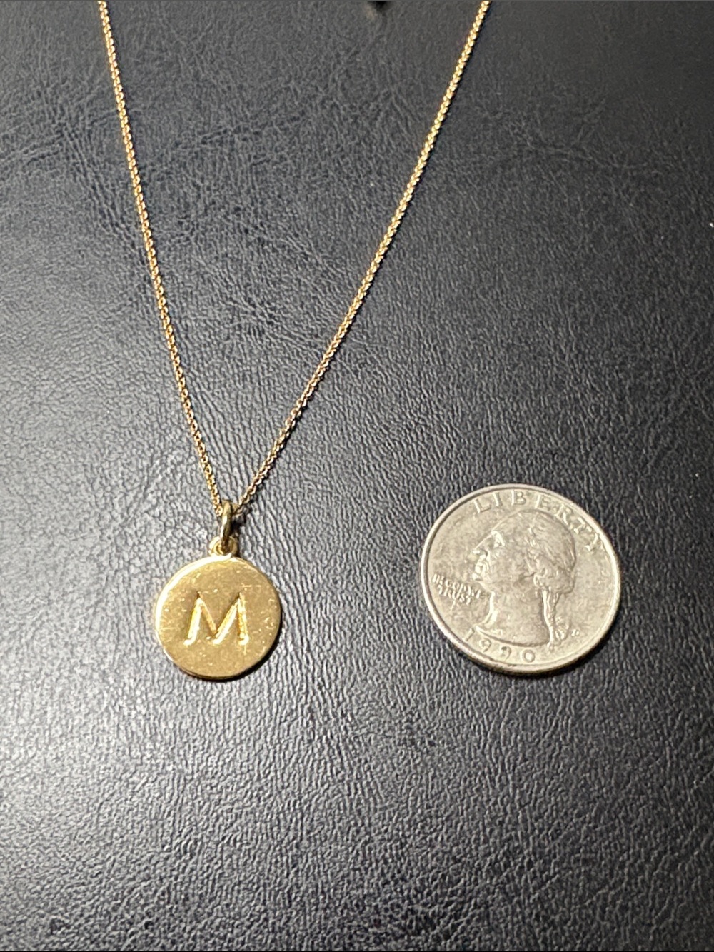 Kate Spade Initial 'M' Gold Pendant Necklace - Picture 4 of 5